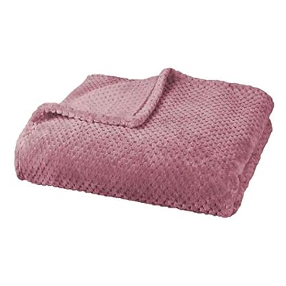 Delindo Lifestyle® Kuscheldecke Milano rosa, Mikrofaser Fleece-Decke, 220x240 cm XXL, Bettüberwurf, flauschig weiche…
