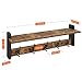 Homode Coat Rack with Wall Mount, 24 Inch Long Entryway Wall Shelf with Hooks, Wood Hanger with Storage Shelf for Bathroom, Hallway, Rustic Brown Black
