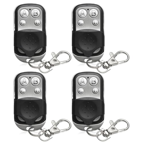 Palwin 4 Piezas Mando Garaje, Mando Puerta Garaje, 433.92 MHz Mando a Distancia Universal Automático con 4 Botones para...