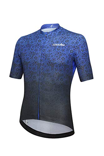 ZERORH+ Fashion Lab, Herren-Fahrradbekleidung, Herren, ECU0708 92PL, Gear Black/Cobalt Blue, L