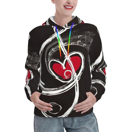 Sweat à capuche musique femme fini le froid d'automne avec ce pull graphique confortable
