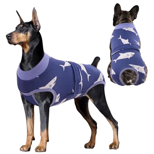 Image of KOESON Lightweight & Soft Surgery Recovery Suit for Large Dogs Female Male | Breathable Large Dog Recovery Bodysuits for Female Spay & Male Abdominal Wounds Care, Comfortable Dog Cone Collar Alternative