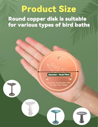 Copper Disc for Birdbath, 0.6mm Thick Pure Copper Bird Bath Copper Disk - 4
