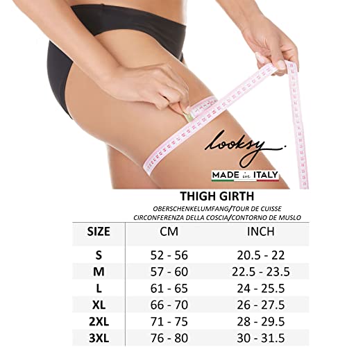 looksy Elastische Rot berschenkelbänder Unisex Anti-Scheuern dehnbar verhindern Oberschenkel Reiben Satin gefüttert Protektor Anti-Rutsch-Silikon, Rosso Gr. M
