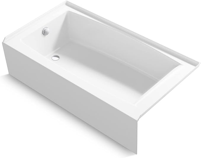 Kohler K-26108-LA-0 Entity 60" x 32" Alcove Bath, Left Drain