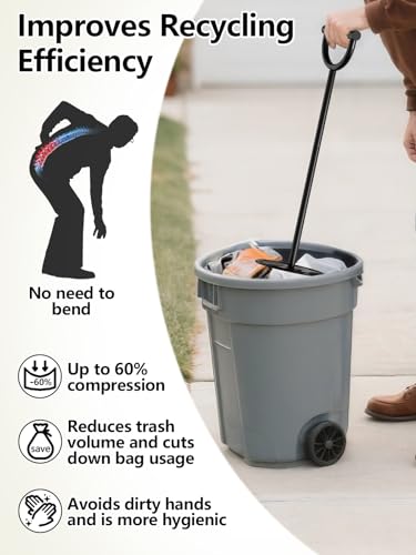 image for AMENER Trash Compactor for Kitchen and Small Outdoor Bins: Garbage Tam