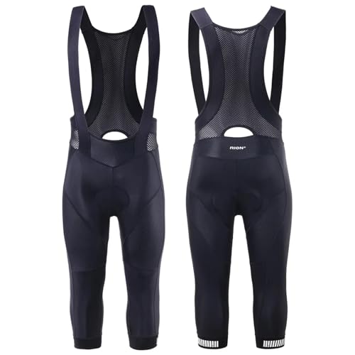 Collants de vélo homme et cuissard à bretelles de cyclisme montagne rando 3/4