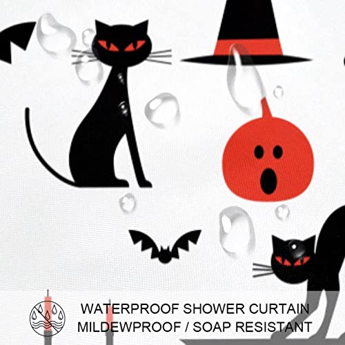 Rideau de douche Halloween Chat noir de qualité supérieure sans odeur - 4