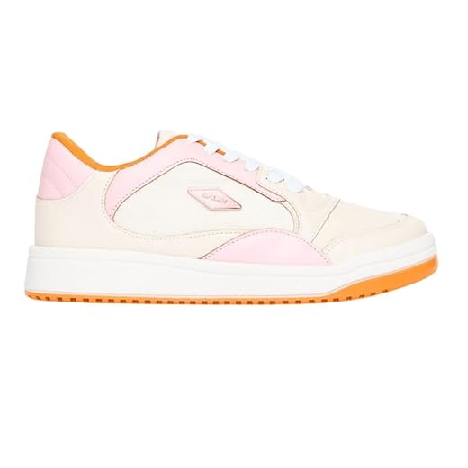 Tênis Com Recortes e Enfeite Losango Lança Perfume Feminino - Laranja