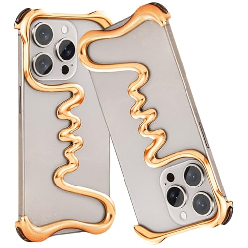 Funda de aleación de aluminio iPhone 16 Pro acabado dorado premium