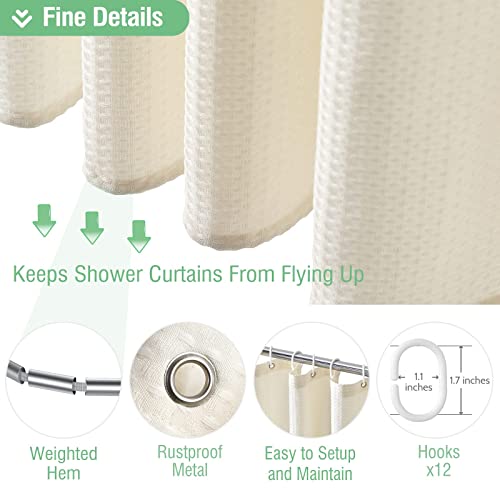 Dynamene - Solide Waffel-Elfenbein-72x96