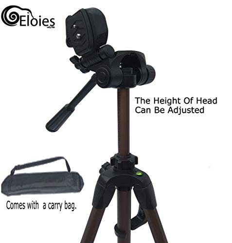 Image of Eloies Travel Series TL-51 Aluminum Tripod Stand for DSLR /Mobile Phone /SLR and Digital Camera Free Mobile Tripod Holder Clamp 5 Feet Tripod