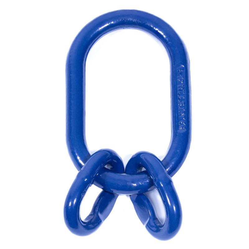 Cadena colgante de 4 hebras, 10 mm x 5 m, con gancho de horquilla, alta resistencia, cadena galvanizada, clase 10 para grúas