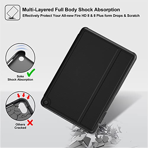 Soke Case For Kindle Fire Hd 8 & 8 Plus Tablet (Fit 2020 10Th Generation), Premium Protective Folio Stand Cover With Auto Wake/Sleep - Black #TOP5