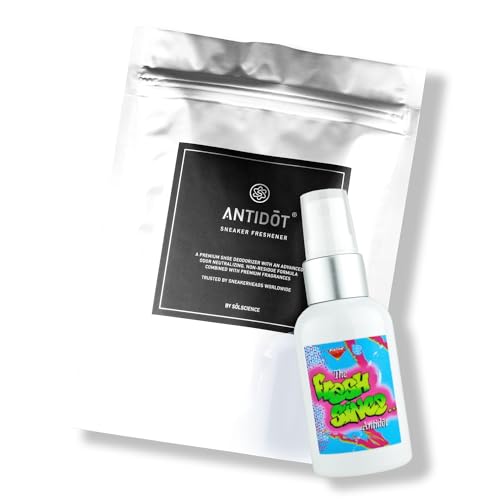Deadstock Scented Shoe Deodorizer for Sneakerheads by ANTIDOT - Advanced Shoe Freshener Spray Collection | New Sneaker Smell Shoe Odor Neutralizing Formula (Fresh Since)