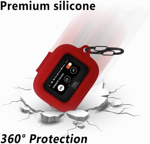 Image of Hamper Case Cover Compatible with JBL Live Beam 3 | Live Flex 3 | Live Buds 3 (Red)