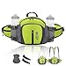 WLZP Multifuncional Bolso de Cintura con Portabotella Riñonera Tactica,Riñonera Running Deportiva Hombre Mujer Montañismo, Senderismo, Camping, Ciclismo, Correr-Incluye Kit de Protección Solar