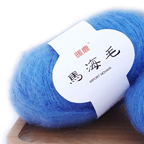 caralin Soft Mohair Cashmere Knitting Wool Yarn DIY Shawl Scarf Crochet Thread Supplies 26# 30% Mohair, 20% Wool, 50% Fiber Mohair Cashmere
