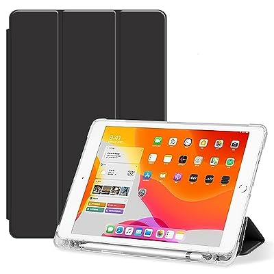Heavy Duty Protection Case Compatible with Huawei Matepad T10 9.7inch/T10s 10.1inch 2021 Tablet Case,TPU Slim Cover Auto Wake/Sleep Smart Case w/Pencil Holder Shockproof Cover with Clear Back Shell(Bl