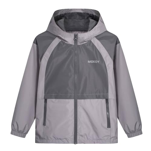 Image of MGEOY Kids Rain Jackets Waterproof with Hood Lightweight Rain Coats for Girls Boys