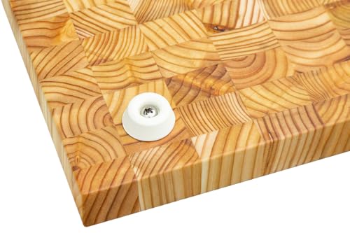 Tabla de Cortar de Madera de Alerce Canadiense, Grano Final, para una Mano, Grande, Patrón Aleatorio, Línea Estándar, Hecha a Mano para Chefs Profesionales y Cocina Doméstica, 38,1 cm x 24,1 cm x 3,2 cm miniatura 3