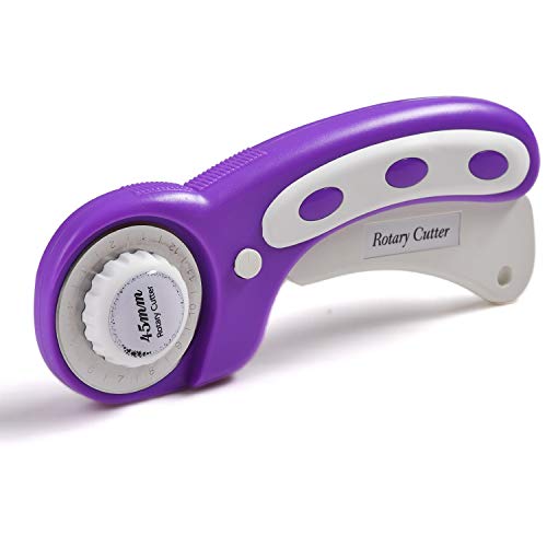 Rdutuok Rotary Cutter Set 45Mm Fabric Cutter Set Quilting Kit, 5 Replacement Blades, A3 Cutting Mat(18X12"), Acrylic Ruler,Sewing Pins,Craft Knife And Craft Clips For Sewing And Crafting (Purple) #TOP1