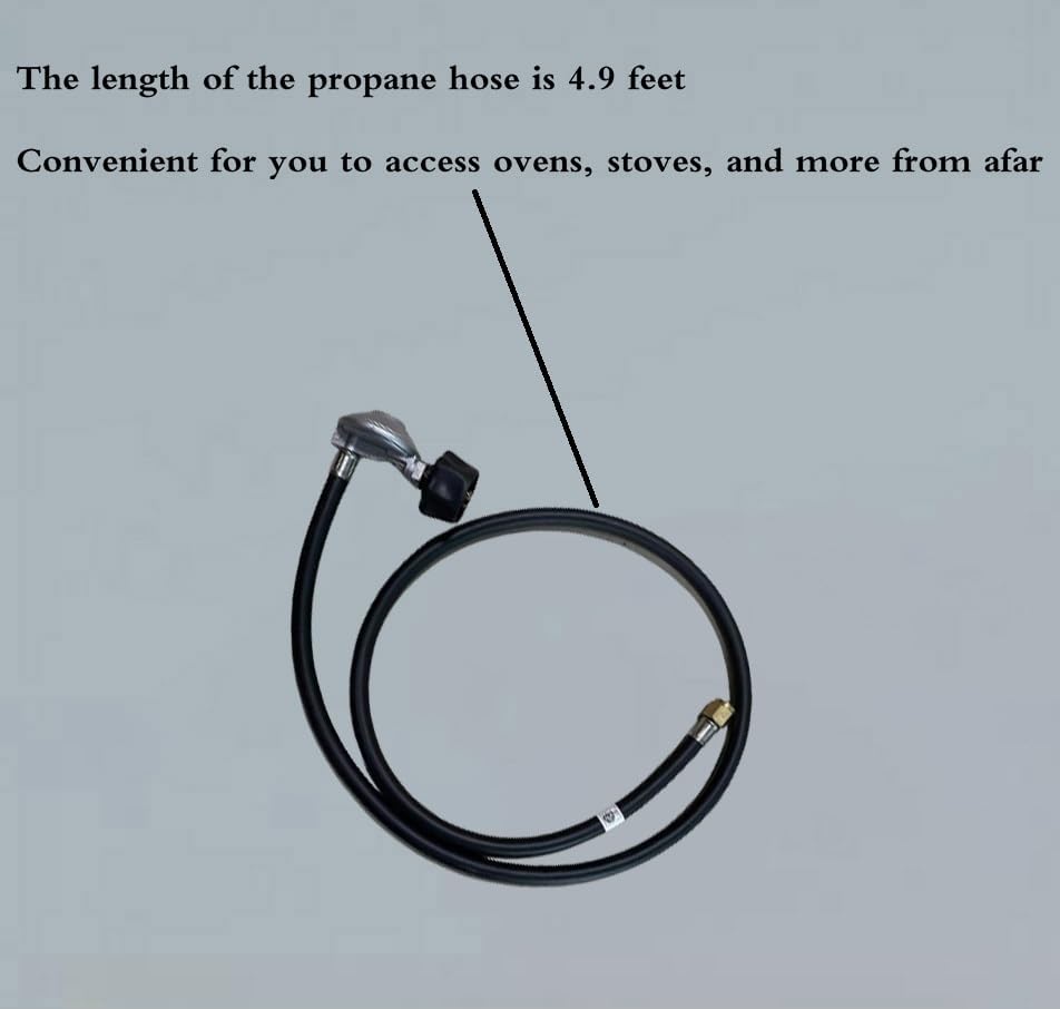 Miniatura 2 de IRGRMIE Regulador universal de propano de baja presión con manguera de propano de 4.9 pies, adecuado para la mayoría de calentadores y bancos de