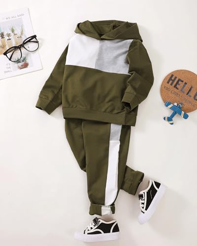 Image of Toddler Boy Clothes Baby Boy Outfit Letter Prints Hoodies Top Ripped Jeans Cute Boys Clothing Set Fall Winter