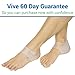 ViveSole Silicone Heel Protectors (2 Pairs) - Gel Guard for Women and Men Moisturizing Relief Blister, Cracked Foot, Plantar Fasciitis, Spurs Soft Cushion Support Protective Insert Sleeve
