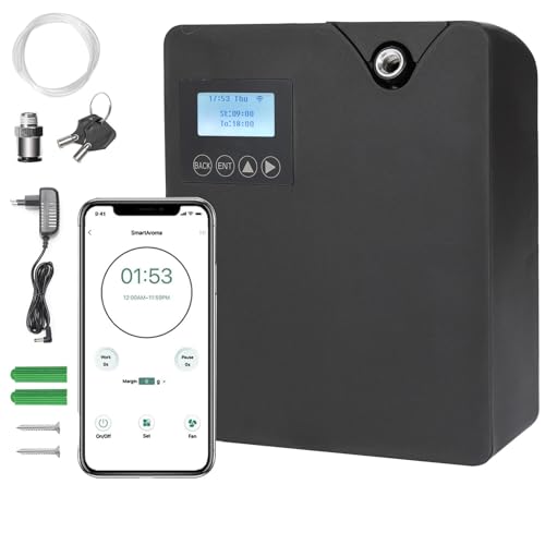 Diffuseur D'huiles Essentielles sans Eau pour Usage Domestique,Machine à Air Parfumée 300 ML Bouteille D'huile,Contrôle Bluetooth Wi-FI,Couverture 300-400...