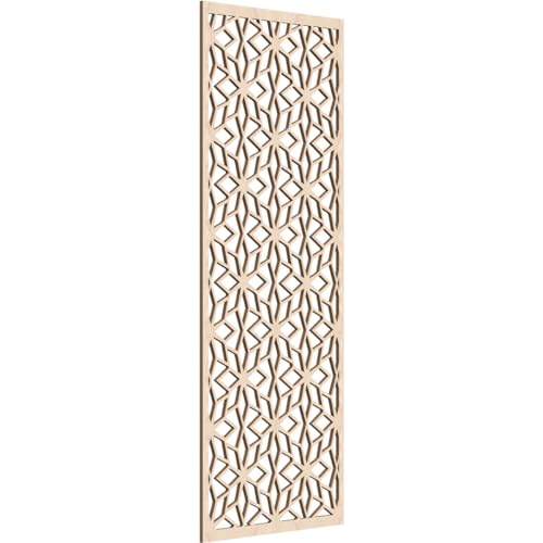 Image of 17 3 /8 inchW x 44 3 /8 inchH x 1 /4 inchT Lake Decorative Fretwork Wood Wall Panels, Red Oak