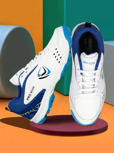 Image of PRO KVH Plus Cricket Shoes for Men|Lightweight & Durable All-Round Performance Cricket Shoes|PVC Studs Spikes Sports Shoe for Unisex