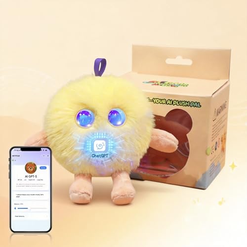 CINQALETHE Emotional Support AI Robot Toy Companion Pet – Smart Interactive Plush Toys for Kids, Realistic Intelligent Robotic Stuffed Pets Animal with Emo AI Technology