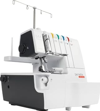 آلة Bernette B44 Funlock Serger Overlock مع إمكانية الخيط 2/3/4 والتغذية التفاضلية والخيوط المرمزة بالألوان