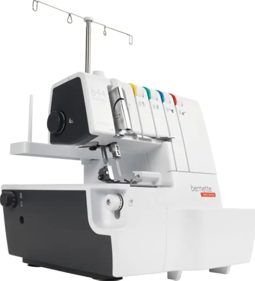 Bernette Máquina Overlock Serger B44 Funlock com capacidade de rosca 2/3/4, alimentação diferencial e rosqueamento codificado por cores