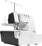 Bernette B44 Funlock Serger Overlock Machine with 2/3/4 Thread Capability, Differential Feed, and Color-Coded Threading