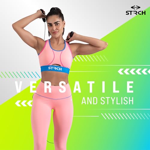 Image of STRCH Nylon High Waist No-Roll Leggings for Women- Secure fit, Leggings for Gym, Yoga, Running, Super Stretch, Sweat-Wicking, Lightweight, Breathable, Wrinkle Free, No-roll Waist Band.