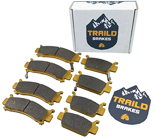 Traild Ceramic Brake Pad Set for Honda Talon 1000 1000R 1000X 1000X-4 1000R-4 2019, 2020, 2021, 2022, 2023, 2024 Front & Rear