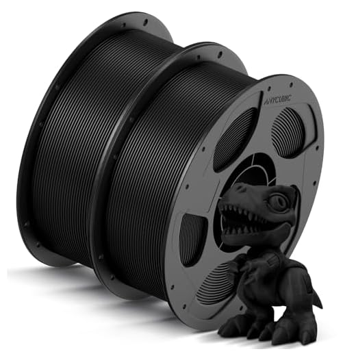 ⚡ ANYCUBIC High Speed 3D Printer Filament 1.75mm Bundle, Rapid PLA Filament, Dimensional Accuracy +/- 0.02mm, Print with Most FDM 3D Printers, 1KG Reusable Spool, Pearl Black, 2KG in Total