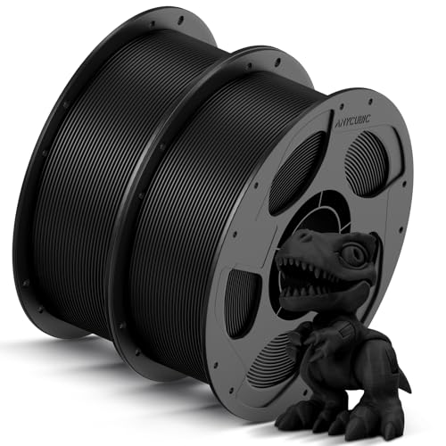 Image of ANYCUBIC High Speed 3D Printer Filament 1.75mm Bundle, Rapid PLA Filament, Dimensional Accuracy + /- 0.02mm, Print with Most FDM 3D Printers, 1KG Reusable Spool, Pearl Black, 2KG in Total