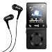 AGPTEK Metal MP3 Player with Loud Speaker, 8GB Lossless Music Player Supports FM Radio Recording with HD Headphones, Expandable Up to 128GB, Black, M6