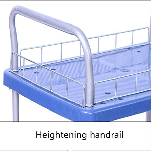 Carretilla multipropósito plegable con ruedas silenciosas azul miniatura 6