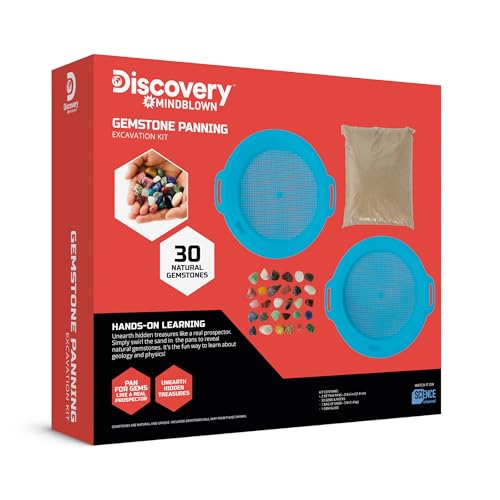 Discovery™ Gemstone Panning STEM Kit – Pan for 30 Real Gems| 2 Sifting Pans, Sand & Learning Guide| Educational Science Activity for Kids| Geology Rock Excavation Set| Boys & Girls Toy Gift| Ages 8+ - image 7