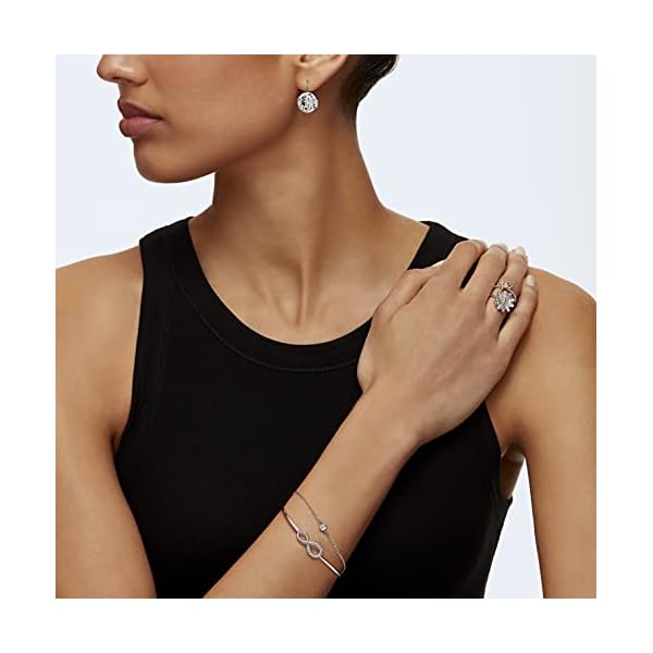 SWAROVSKI Women's Infinity Crystal Jewelry Collections, Rhodium & Rose Gold Tone Finish