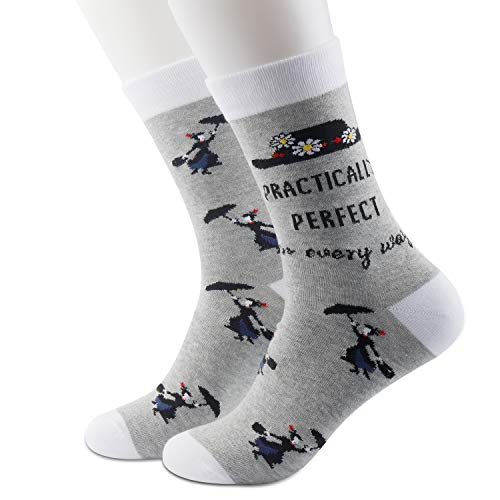 TSOTMO 2 Pairs Inspire Gift Practically Musical Socks For Lovers of Stage Play Novelty Crew Socks