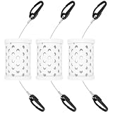 A1FISHER 3Packs Seal Proof Bait Cage Rigid PVC Tubing with Quick Release Clips Good Capacity Bait Box for Crab Traps