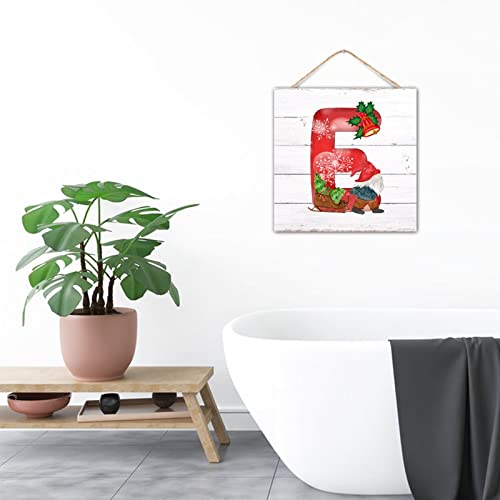 Plaque de motivation en bois initiale E, cadeau idéal de décoration murale moderne - 7