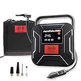 HEYNER® Luftkompressor TESTSIEGER 12V Mobile elektrische Digitale Luftpumpe KFZ Freizeit Fahrrad inkl. LED + Tasche