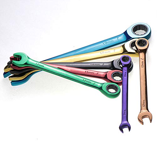 Clé à cliquet 7 pièces 8-19mm ensemble d'outils à main double usage