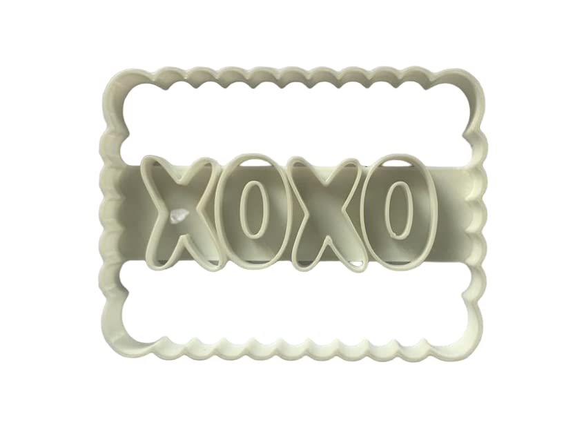 The Cookie Cutter Hub 11cm XOXO Frame Cookie Cutter for Cookies Biscuits Clay Baking Decoration